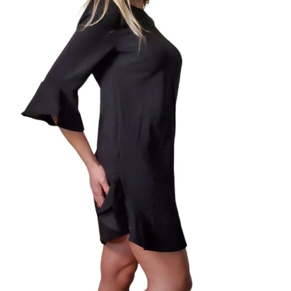 DO+BE Black Ruffled Tunic Mini Dress - Picture 3 of 3